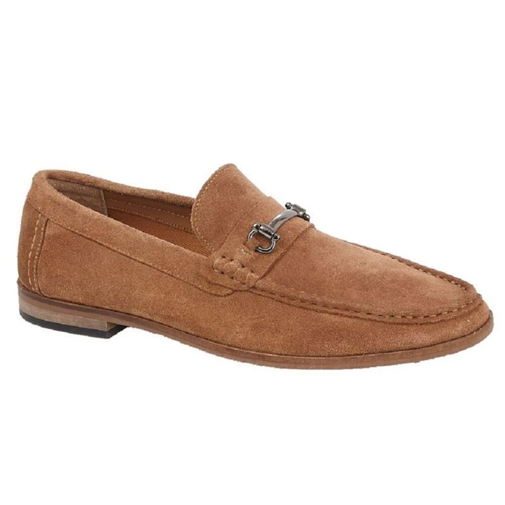 Roamers Mens Suede Slip-on Casual Shoes / Sand